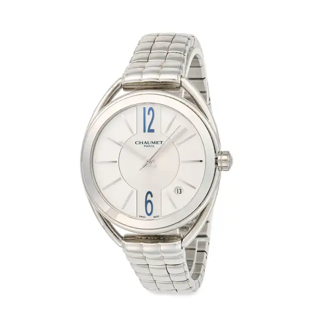 CHAUMET, A LIENS DE CHAUMET AUTOMATIC WRISTWATCH, in stainless steel, the rounded polished case with