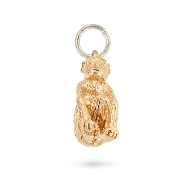 NO RESERVE - A VINTAGE GOLD MONKEY CHARM / PENDANT in 9ct yellow gold, designed as a monkey, full