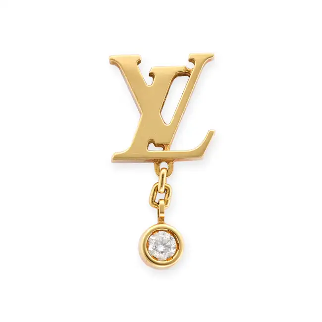 LOUIS VUITTON, A SINGLE DIAMOND IDYLLE BLOSSOM EARRING in 18ct yellow gold, designed as the LV