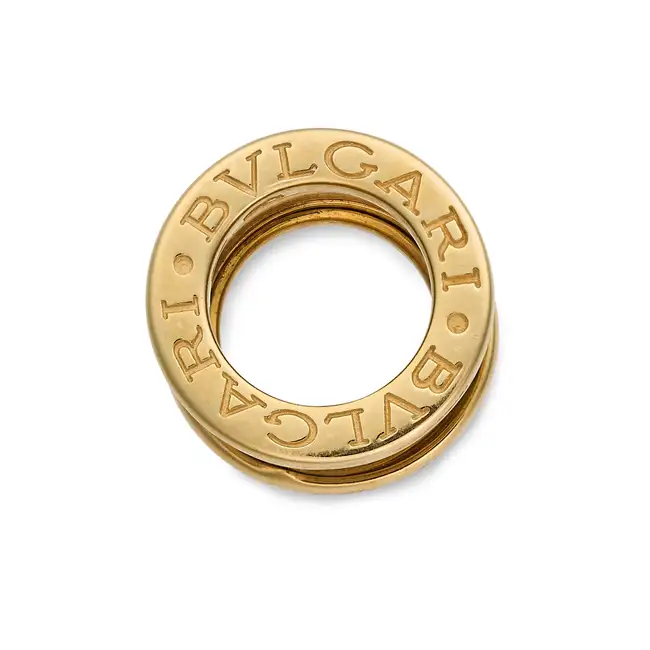 BULGARI, A GOLD B.ZERO1 PENDANT the pendant with engraved lettering 'BVLGARI' to the sides, signed