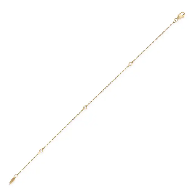 ELSA PERETTI FOR TIFFANY & CO., A DIAMONDS BY THE YARD BRACELET in 18ct yellow gold, comprising a