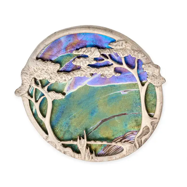 NO RESERVE - A COLLECTION OF PAT CHENEY SCOTTISH SILVER JEWELLERY comprising a blue and green enamel