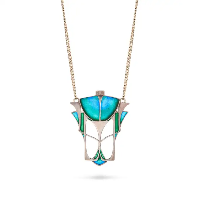 NO RESERVE - A COLLECTION OF PAT CHENEY SCOTTISH SILVER JEWELLERY comprising a blue and green enamel