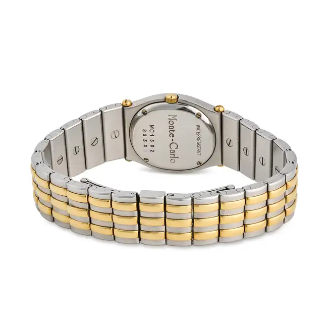 CHOPARD, A LADIES MONTE CARLO WRISTWATCH, in stainless steel and gold, case with diamond set