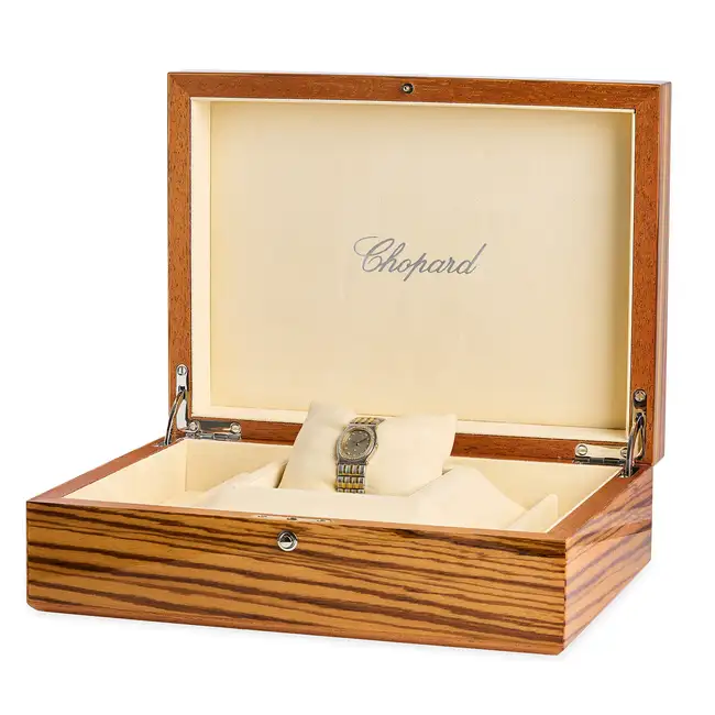 CHOPARD, A LADIES MONTE CARLO WRISTWATCH, in stainless steel and gold, case with diamond set