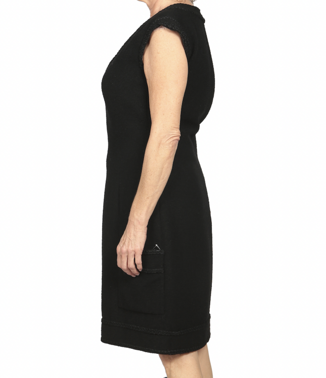CHANEL, A BLACK WOOL DRESS
