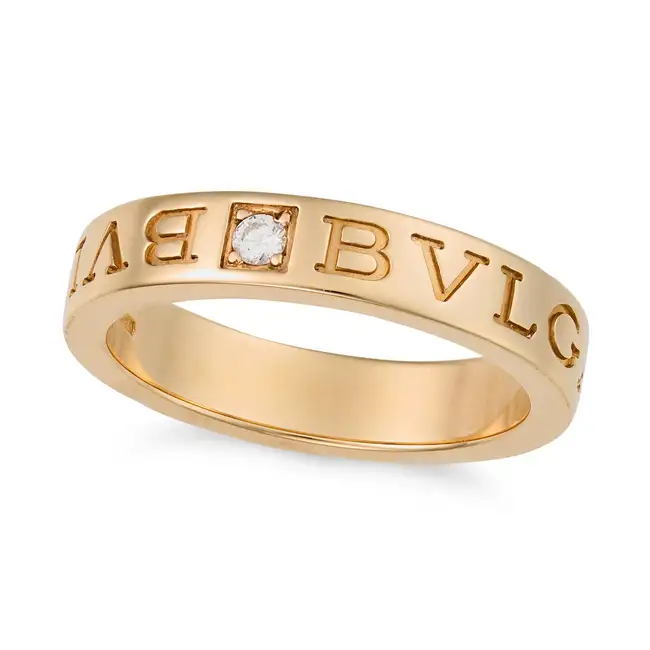 BULGARI, A B.ZERO1 DIAMOND RING in 18ct rose gold, the band engraved BVLGARI BVLGARI and accented by