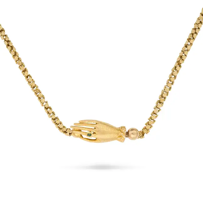 AN ANTIQUE CANNETILLE SAUTOIR NECKLACE, 19TH CENTURY in yellow gold, comprising a row of