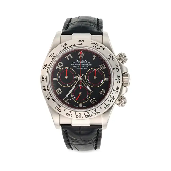 ROLEX, A COSMOGRAPH DAYTONA WRISTWATCH, ref. 116519, in 18ct white gold, the round case with