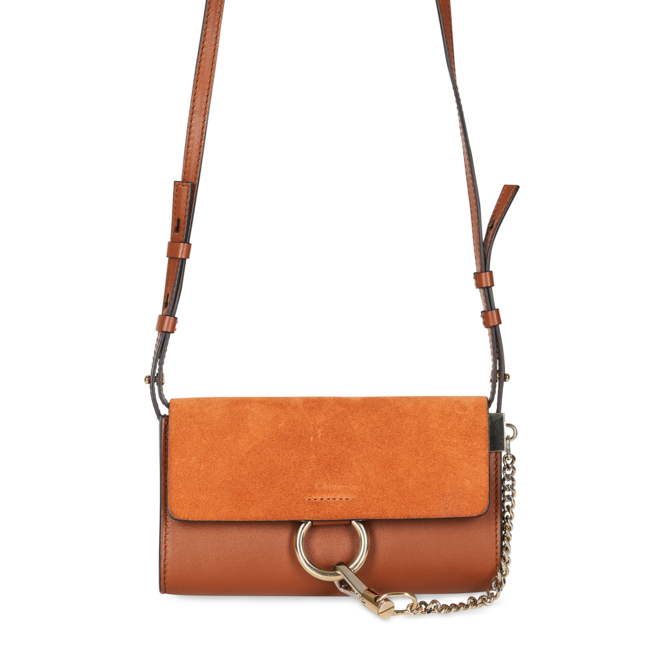 CHLOE, A SMALL FAYE TAN BAG