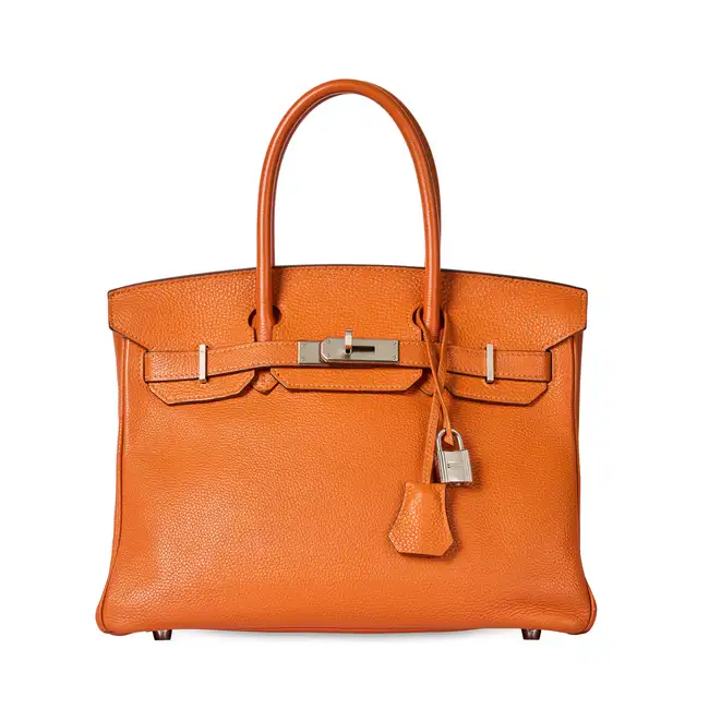 NO RESERVE - HERMÈS ORANGE TOGO BIRKIN 30 BAG  Condition grade C+.  Orange Togo leather exterior