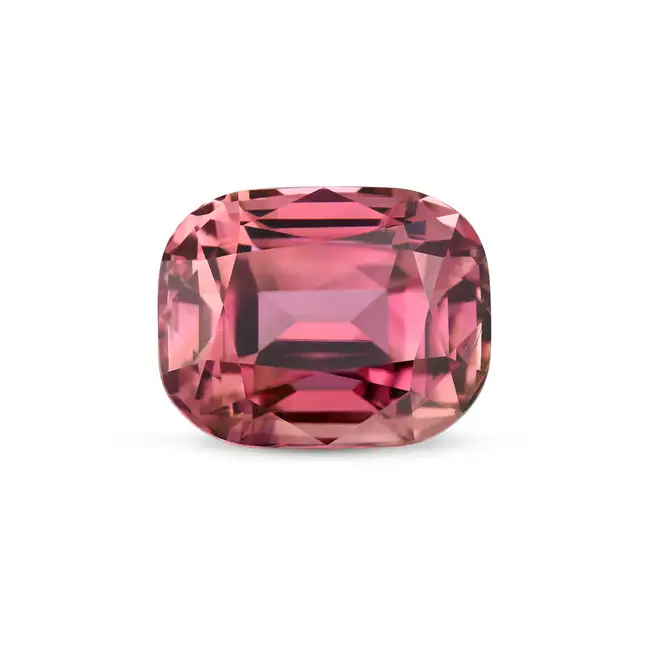 AN UNMOUNTED 20.28 CARAT PINK TOURMALINE cushion cut, 20.28 carats. Accompanied by a gemmological