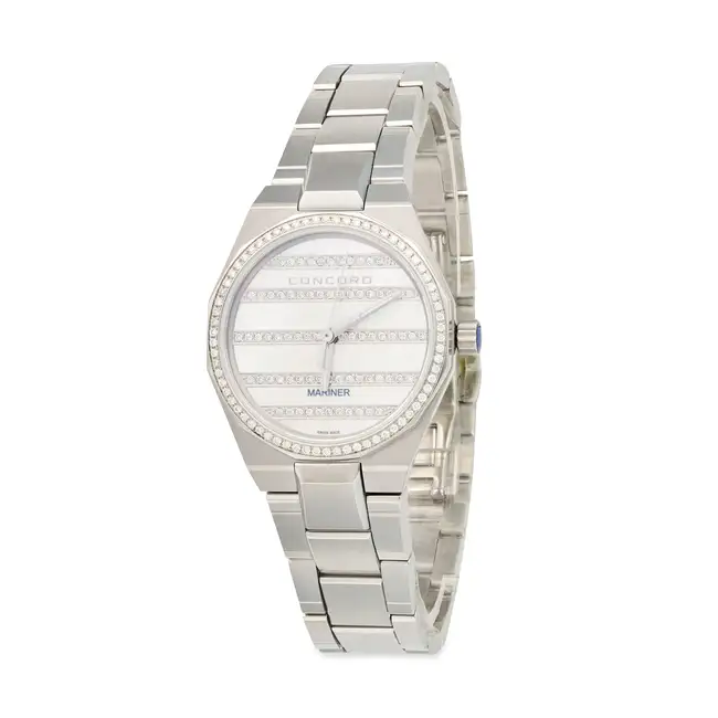 CONCORD, A LADIES DIAMOND MARINER WRISTWATCH, ref 05.3.14.1097S, in stainless steel, the round