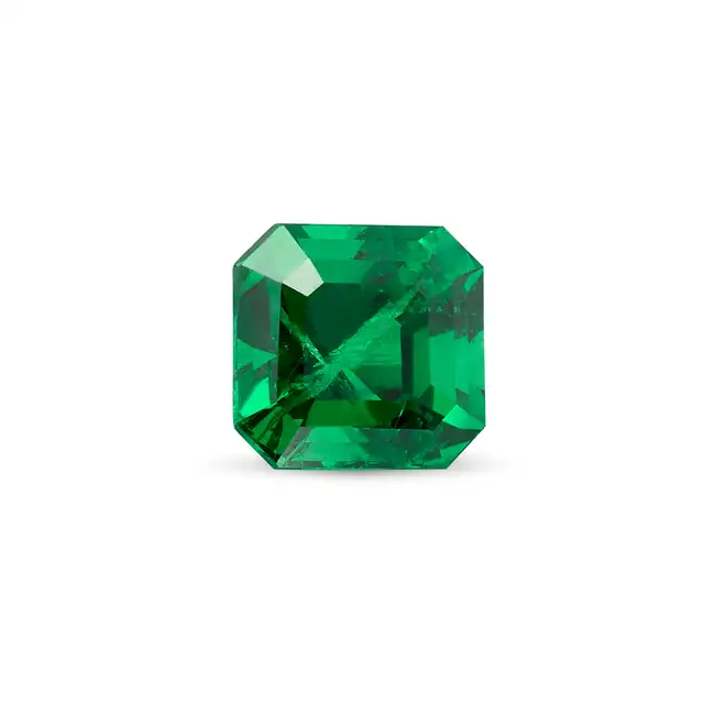 AN UNMOUNTED 2.08 CARAT TSAVORITE GARNET octagonal step cut, 2.08 carats.