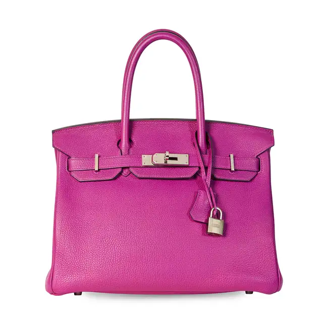 NO RESERVE - HERMÈS ROSE POURPRE TOGO BIRKIN 30 BAG  Condition grade B+.  Rose Pourpre Togo