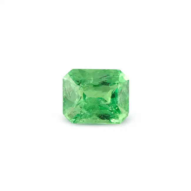 AN UNMOUNTED TSAVORITE GARNET octagonal step cut, 1.20 carats.