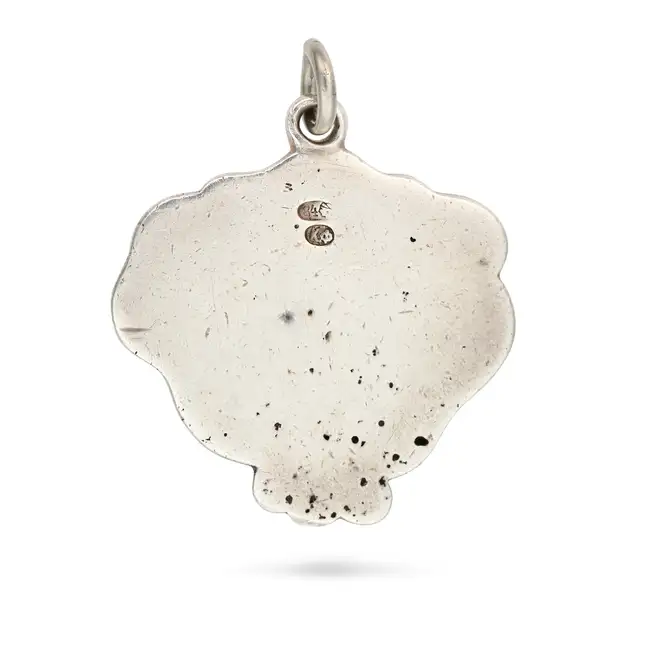 FABERGE, AN ANTIQUE ART NOUVEAU IMPERIAL RUSSIAN DIAMOND PENDANT, 1899-1908 in silver, designed as