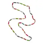 NO RESERVE - A VINTAGE SAUTOIR NECKLACE comprising a single row of varicoloured resin batons, no