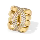A DIAMOND DRESS RING the stylised ring pave set with round brilliant cut diamonds totalling 1.96