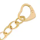 MAPPIN & WEBB, A GOLD HEART BRACELET in 18ct yellow gold, comprising a row of oval links, the