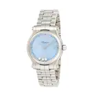 CHOPARD, A LADIES HAPPY SPORT WRISTWATCH, in stainless steel, the polished round case with smooth