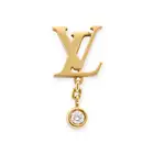 LOUIS VUITTON, A SINGLE DIAMOND IDYLLE BLOSSOM EARRING in 18ct yellow gold, designed as the LV