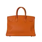 HERMÈS ORANGE TOGO BIRKIN 35 BAG  Condition grade C+.  Orange Togo leather exterior with tonal