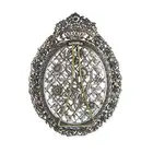 A FINE ANTIQUE GEORGIAN DIAMOND PORTRAIT MINIATURE FRAME, CIRCA 1800 in silver, the oval frame in
