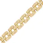 A VINTAGE FRENCH DIAMOND BRACELET in 18ct yellow gold, comprising rows of brick links pave set