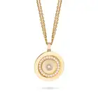 CHOPARD, A DIAMOND HAPPY SPIRIT PENDANT NECKLACE in 18ct yellow gold, the circular pendant with a