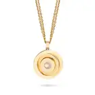 CHOPARD, A DIAMOND HAPPY SPIRIT PENDANT NECKLACE in 18ct yellow gold, the circular pendant with a