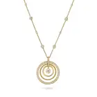 BOODLES, A DIAMOND ROULETTE PENDANT NECKLACE in 18ct yellow gold, the pendant comprising