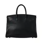 NO RESERVE - HERMÈS BLACK ARDENNES BIRKIN 35 BAG  Condition grade B-.  Black Ardennes leather