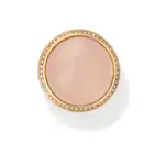 TIRISI, A ROSE QUARTZ AND DIAMOND DRESS RING in 18ct rose gold, set with a round cabochon rose