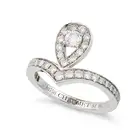 CHAUMET, A DIAMOND JOSEPHINE AIGRETTE RING in 18ct white gold, set with a round brilliant cut