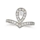 CHAUMET, A DIAMOND JOSEPHINE AIGRETTE RING in 18ct white gold, set with a round brilliant cut