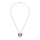 A DIAMOND AND RUBY CHILI PENDANT NECKLACE the pendant designed as three chilis pave set with round