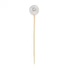 A PEARL AND DIAMOND STICK / TIE PIN comprising a pearl of 11.4mm set with a round brilliant cut