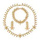 A CITRINE NECKLACE, BRACELET AND EARRINGS SUITE the foliate style necklace set throughout with