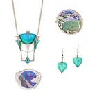NO RESERVE - A COLLECTION OF PAT CHENEY SCOTTISH SILVER JEWELLERY comprising a blue and green enamel