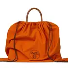 HERMÈS FAUVE BARENIA LEATHER & PAPRIKA AND FICELLE TOILE CANVAS FLAG BIRKIN 35 BAG  Condition