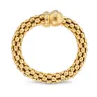 A LARGE DIAMOND BANGLE in crossover design, the tubular bangle comprising rows of fancy links,