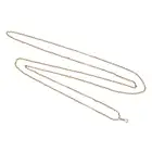 AN ANTIQUE GUARD CHAIN NECKLACE in yellow gold, comprising a row of oval links terminating with a