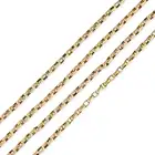 AN ANTIQUE GUARD CHAIN NECKLACE in yellow gold, comprising a row of oval links terminating with a