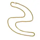 AN ANTIQUE BELCHER CHAIN NECKLACE comprising a row of bright cut belcher links, no assay marks, 80.