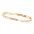 CARTIER, A SMALL MODEL LOVE BANGLE in 18ct rose gold, the hinged bangle punctuated by ten screw head