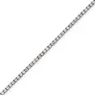 A DIAMOND LINE BRACELET comprising a row of round brilliant cut diamonds totalling 3.0-3.2 carats,