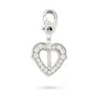 CARTIER, A DIAMOND HEART PENDANT comprising an articulated double heart motif, one set with round