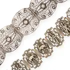 NO RESERVE - TWO SILVER BRACELETS comprising an Egyptian silver filigree bracelet, stamped Made in