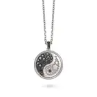 CARRERA Y CARRERA, A BLACK AND WHITE DIAMOND YIN AND YANG PENDANT NECKLACE the pendant designed as